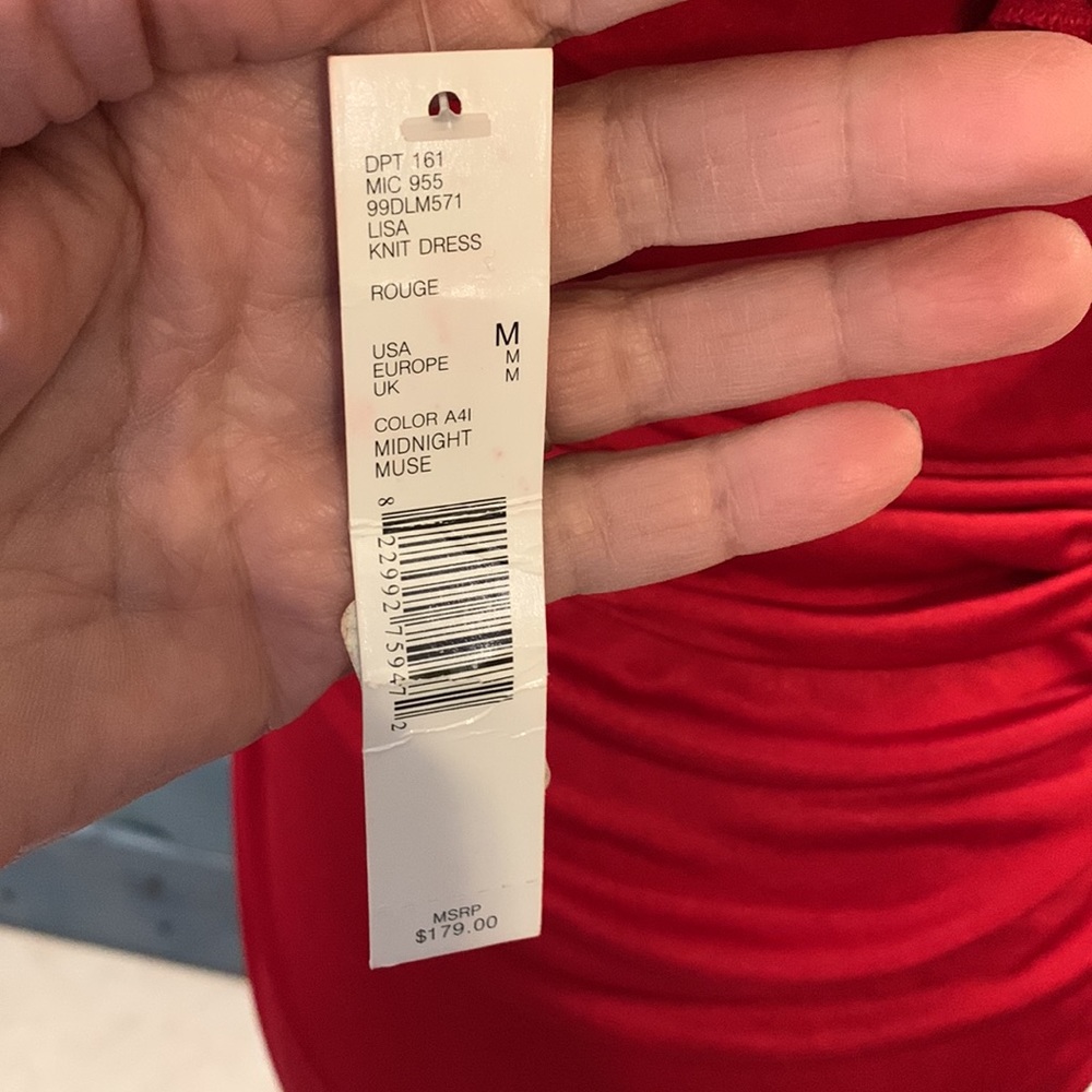 Antonio Melani Red Maxi Dress - semi formal - size Med. - Goddess Style - Picture 11 of 15